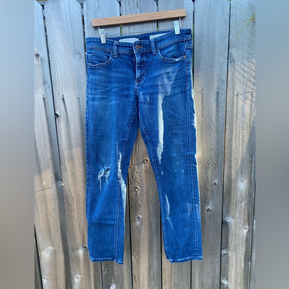 Pilcro and the Letterpress Slim Boyfriend Jeans - Blue